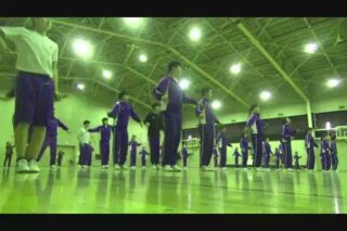 ブラジル体操で声出し 第二中学校サッカー部 アップルストリーム ブラジル体操で声出し 第二中学校サッカー部 アップルストリーム