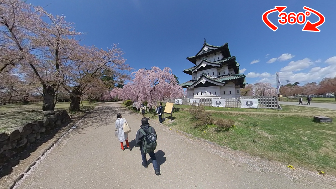 360度動画 弘前公園の桜21 4月26日号 アップルストリーム
